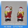 Christmas snow ball ceramic decoration with snowman figurine